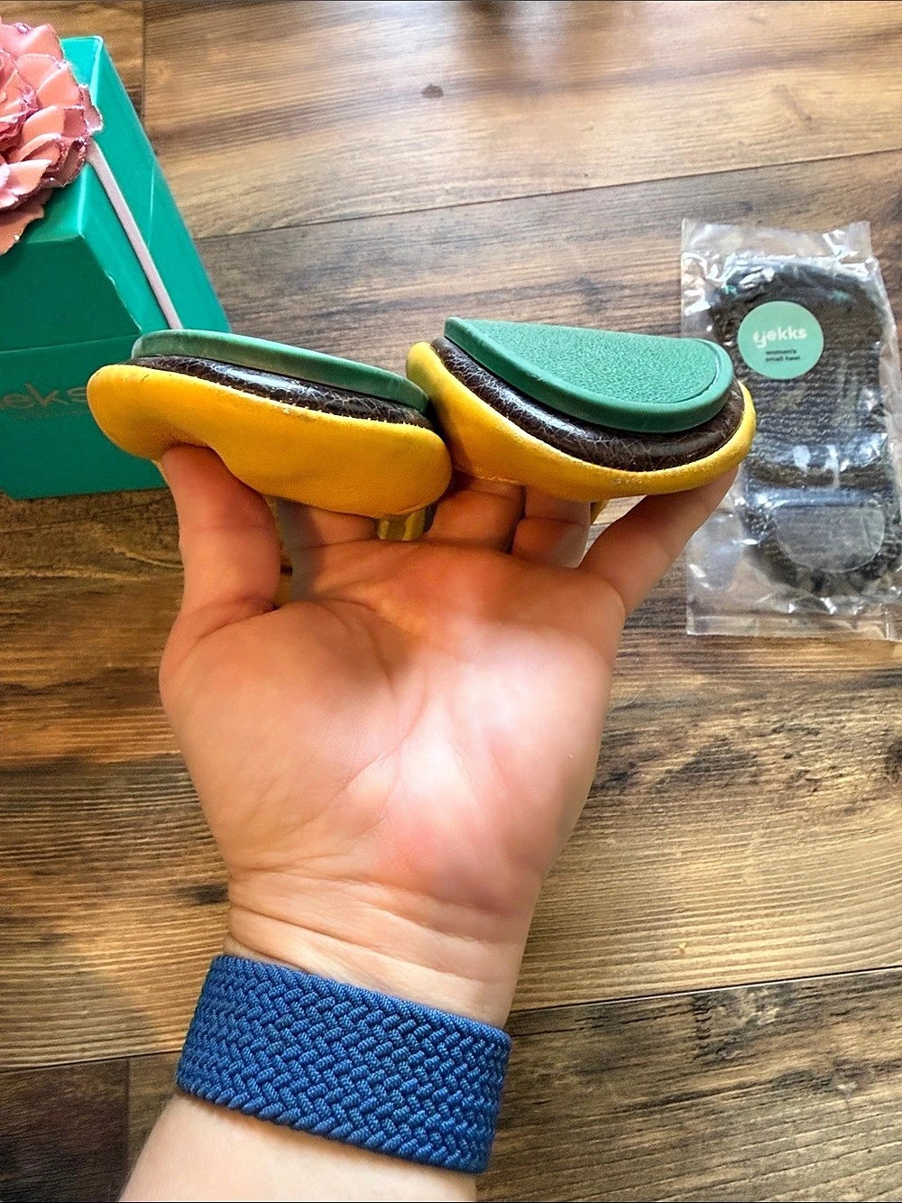 Tieks Mustard Yellow Leather Flats US 6 with original box - Picture 7 of 9